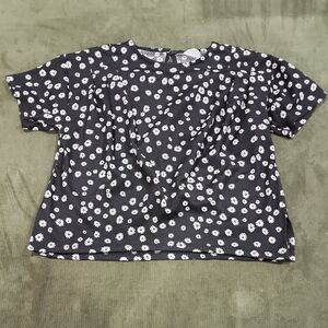 Zara  Floral Knit Top